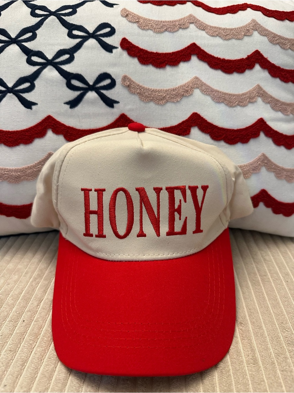 NEW HONEY Embroidered Two-Tone Trucker Hat